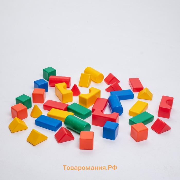 Кубики детские, пластиковые, цветные, 36 штук, 6 х 6 см
