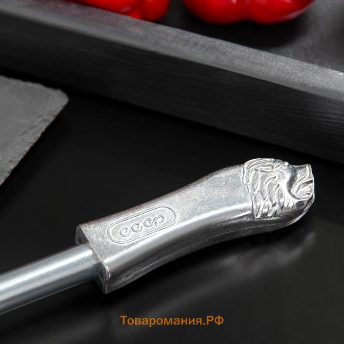 Молоток для мяса с топориком , 28 см, серебристый