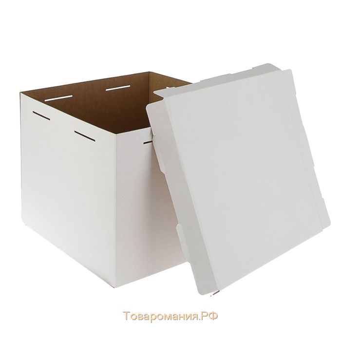 Кондитерская упаковка, короб белый 40 х 40 х 35 см