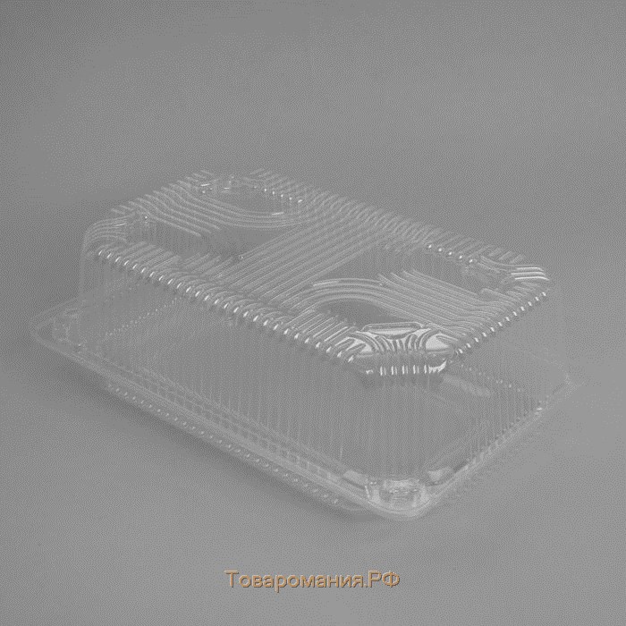 Контейнер пластиковый одноразовый с неразъёмной крышкой ПР-К-7А, 250 мл, 21,5×13,5×7,2 см, цвет прозрачный