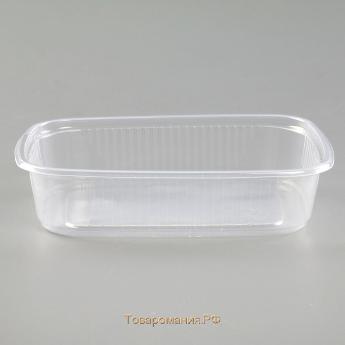 Контейнер пластиковый одноразовый «Юпласт», 125 г, 10,8×8,2×2,2 см, прямоугольный, цвет прозрачный