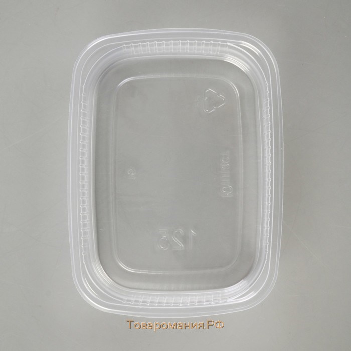 Контейнер пластиковый одноразовый «Юпласт», 125 г, 10,8×8,2×2,2 см, прямоугольный, цвет прозрачный