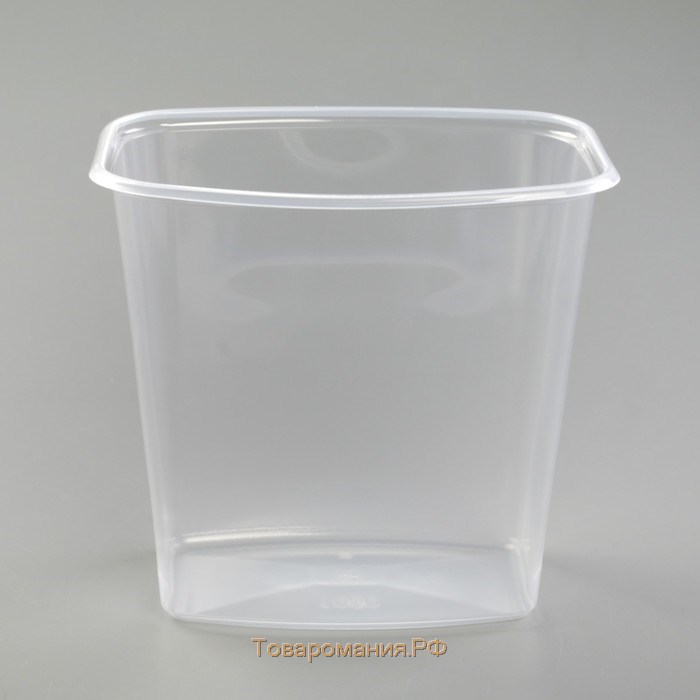 Контейнер пластиковый одноразовый «Юпласт», 1 л, 13,8×10,2×12,7 см, средний, цвет прозрачный