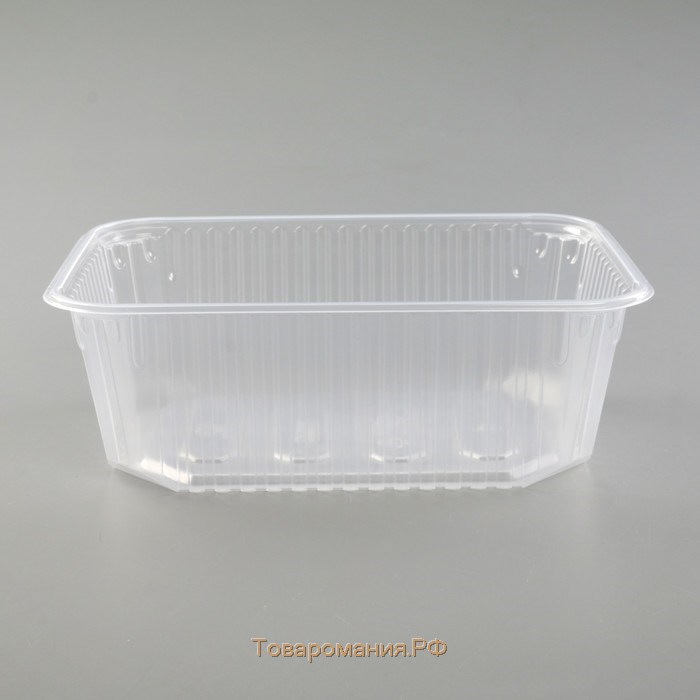 Контейнер пластиковый одноразовый «Юпласт», 1 л, 18,6×13,2×6,4 см, цвет прозрачный