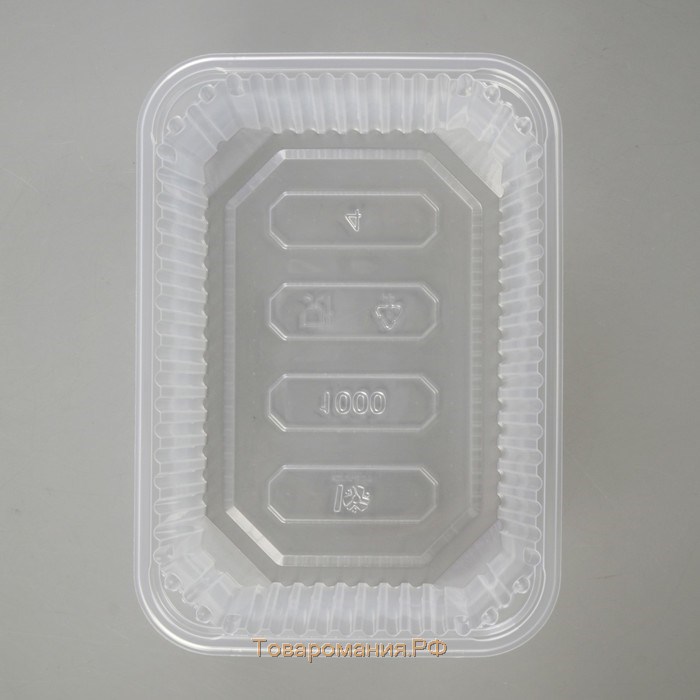 Контейнер пластиковый одноразовый «Юпласт», 1 л, 18,6×13,2×6,4 см, цвет прозрачный