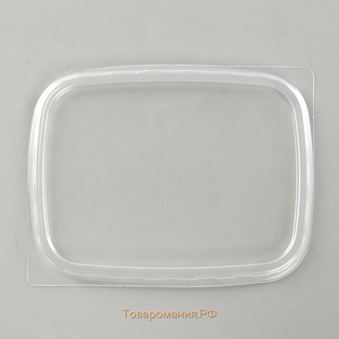 Крышка пластиковая одноразовая «Юпласт», 10,8×8,2×10,6 см, для прямоугольного контейнера, цвет прозрачный