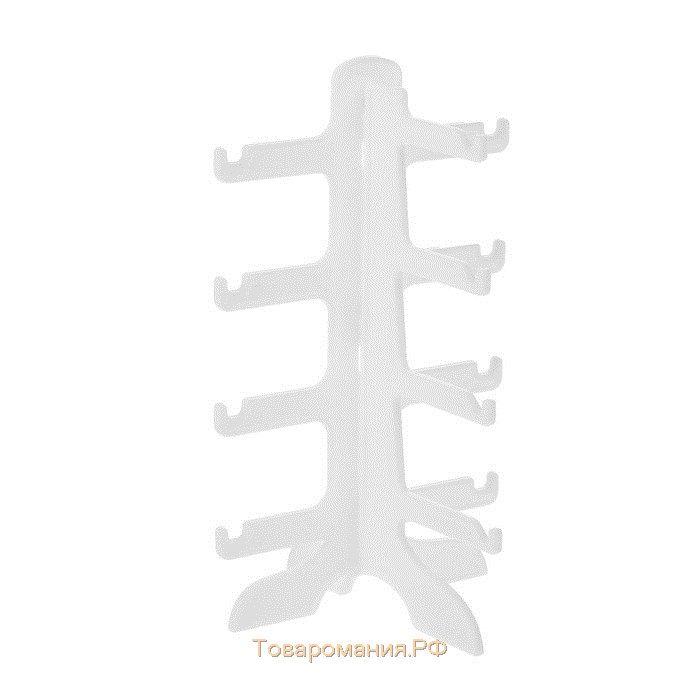 Подставка под очки 4 места, 15,5×14×25,5, цвет белый