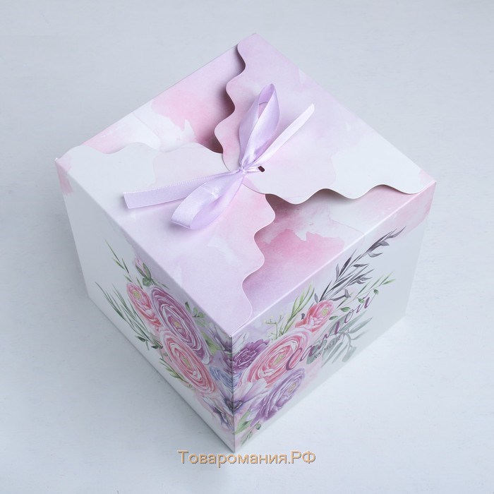 Коробка подарочная складная, упаковка, «Самой красивой», 12 х 12 х 12 см