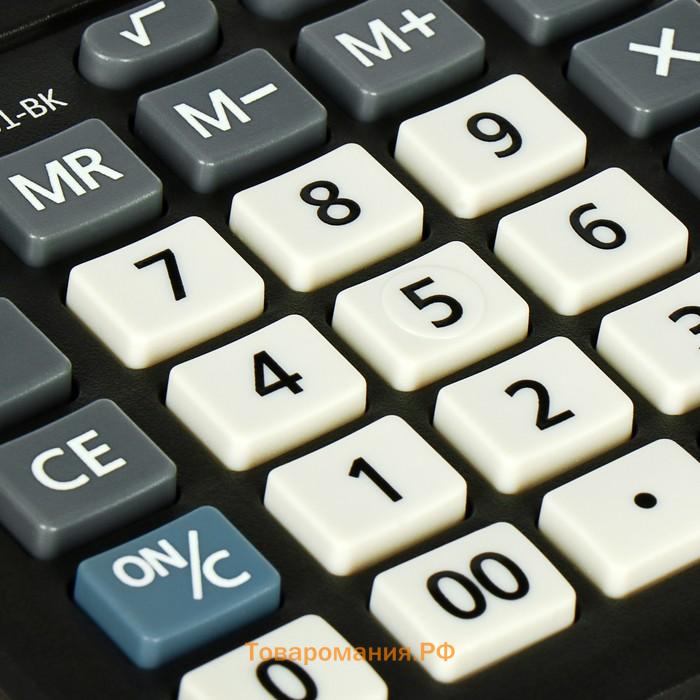 Калькулятор настольный ELEVEN, 10-разрядный, 103 х 138 х 24 мм, двойное питание, чёрный
