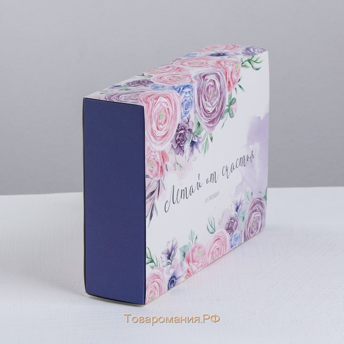 Коробка кондитерская, упаковка «Летай от счастья», 20 х 15 х 5 см