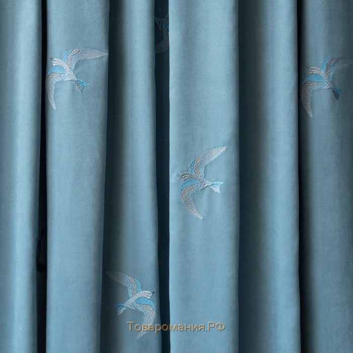 Комплект штор «Либерти», размер 145 х 270 см - 2 шт, голубой