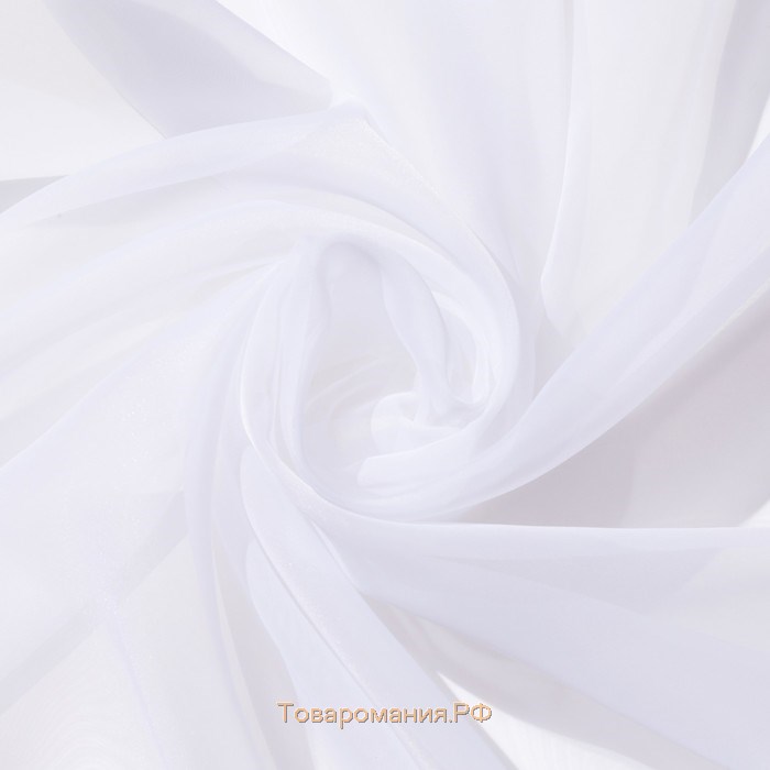 Тюль «» 145×270 см, цвет белый, вуаль, 100% п/э