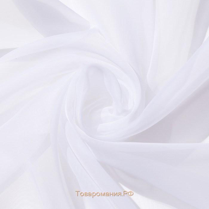 Тюль «» 140×300 см, цвет белый, вуаль, 100% п/э