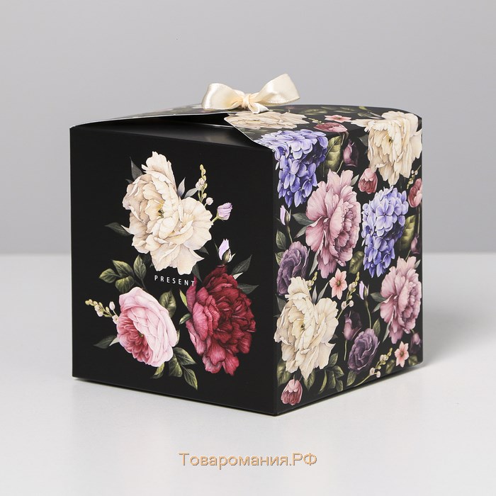 Коробка подарочная складная, упаковка, «Present», 12 х 12 х 12 см