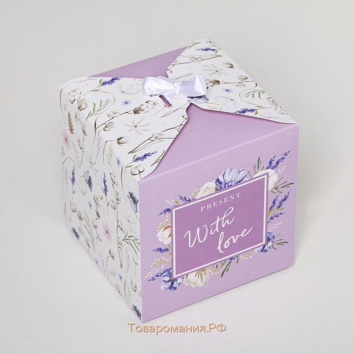Коробка подарочная складная, упаковка, «With love», 12 х 12 х 12 см