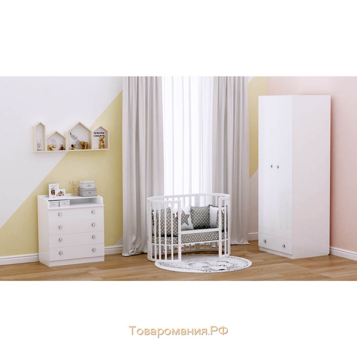 Кроватка детская Polini Kids Simple 911, цвет белый