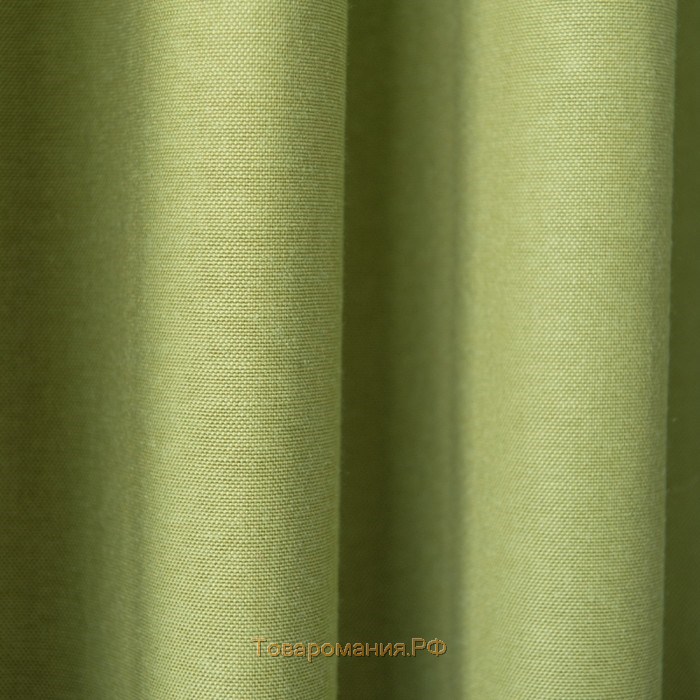 Комплект штор «Билли», размер 170 х 270 см - 2 шт, подхват - 2 шт, цвет травяной