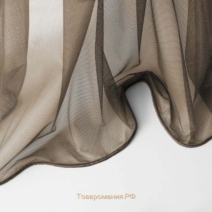 Портьера «Грик», размер 300 х 270 см, цвет коричневый