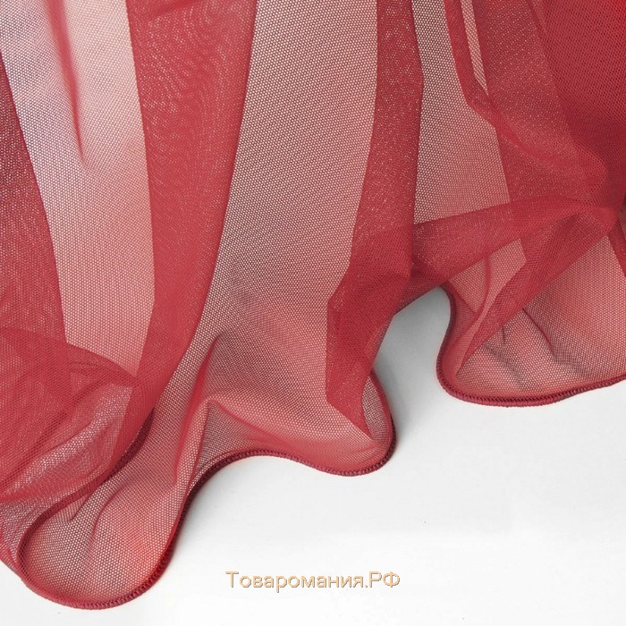 Тюль «Грик», размер 300х270 см, цвет бордовый