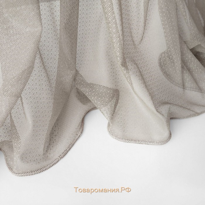 Тюль «Стори», размер 300х270 см, цвет серый