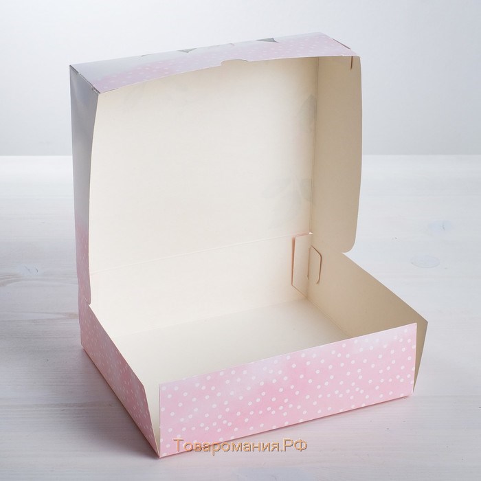Коробка кондитерская, упаковка, «С любовью» 17 х 20 х 6 см