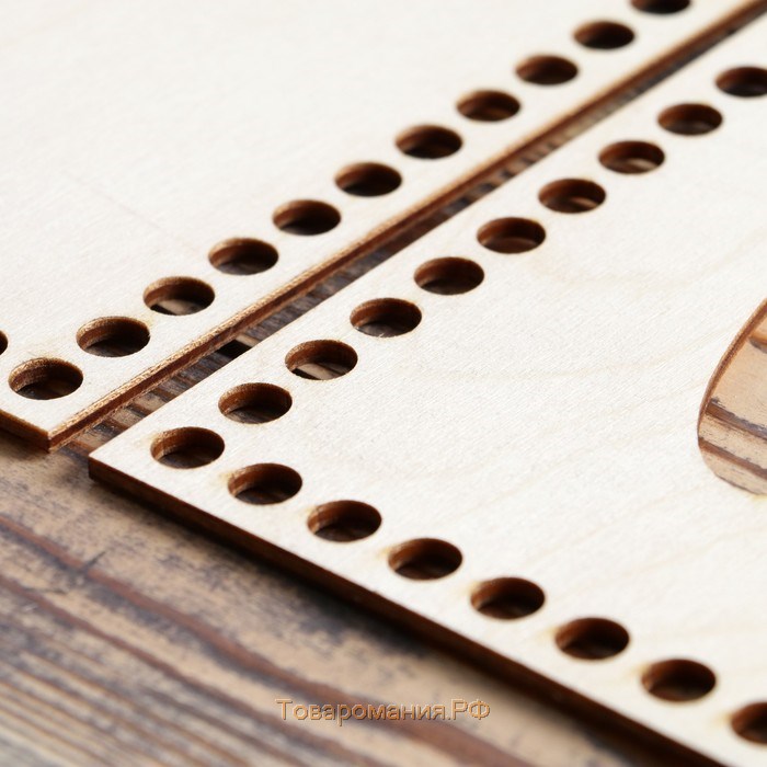 Набор заготовок для вязания салфетницы, донышко лхдф белый (2 в 1), 23×12 см, d=8мм