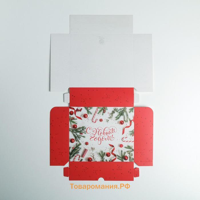 Упаковка для кондитерских изделий «С Новым годом!», 20 × 17 × 6 см