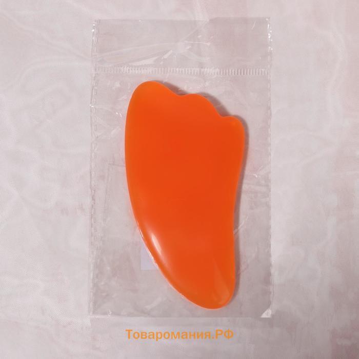 Массажёр гуаша «Лапка», 10 × 5 см, цвет оранжевый