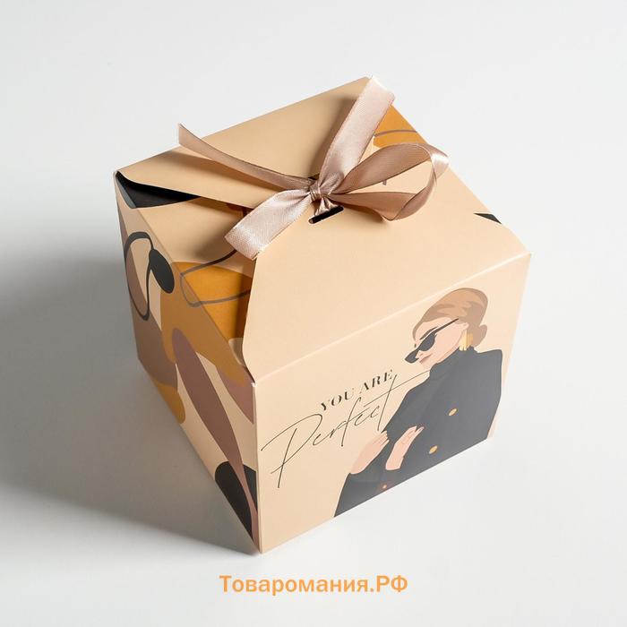 Коробка подарочная складная, упаковка, «Girl», 12 х 12 х 12 см