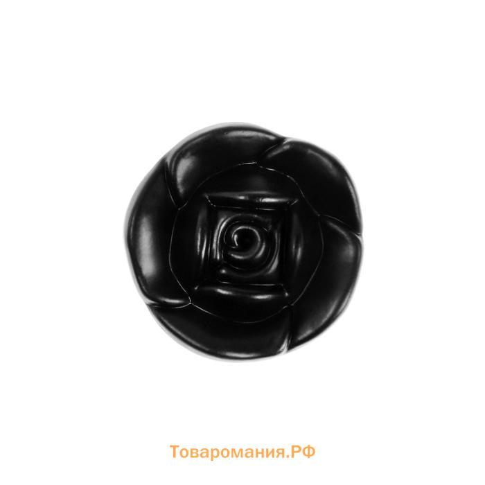 Ручка кнопка ТУНДРА Rose 01, черная