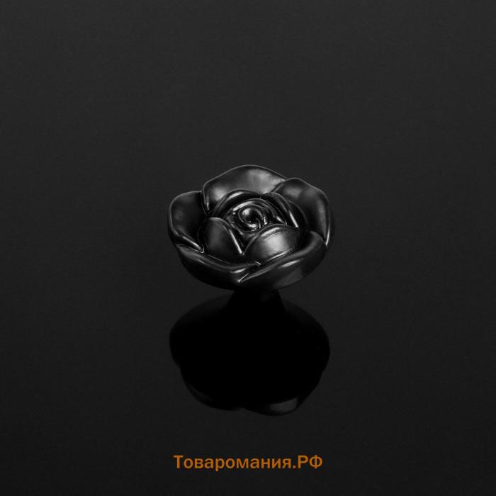 Ручка кнопка ТУНДРА Rose 01, черная