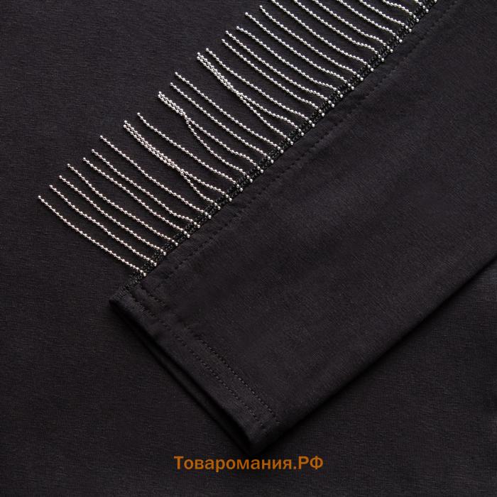 Новый год.Джемпер (боди) женский MINAKU: PartyDress цвет чёрный, размер 42