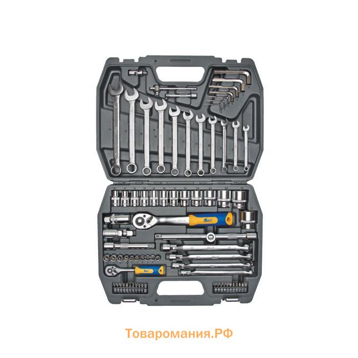 Набор инструмента KRAFT KT700304, 1/2", 1/4", 77 предметов