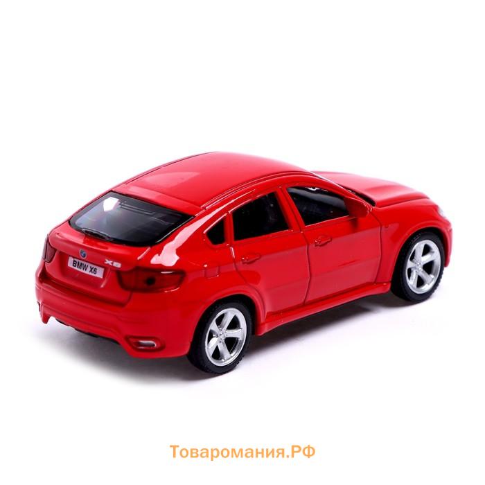 Машина металлическая BMW X6, 1:43, цвет красный