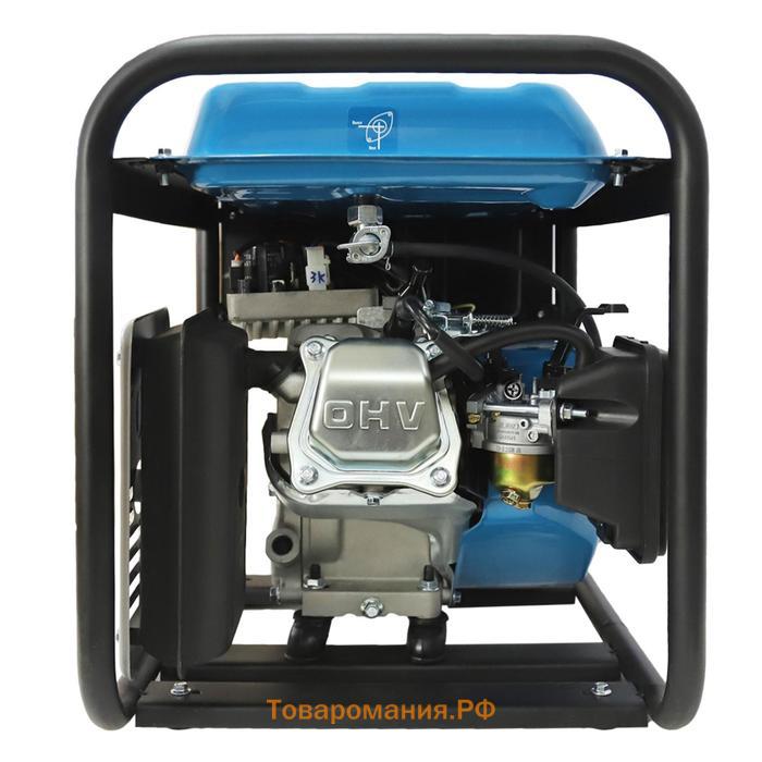 Бензиновый инверторный генератор VARTEG G3800i, 3.5 кВт, 7 л.с, 2х220 В/16 А, ручной старт