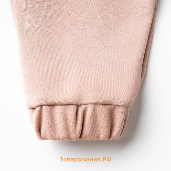 Костюм женский (толстовка, брюки) MINAKU: Casual collection цвет бежевый, размер 52