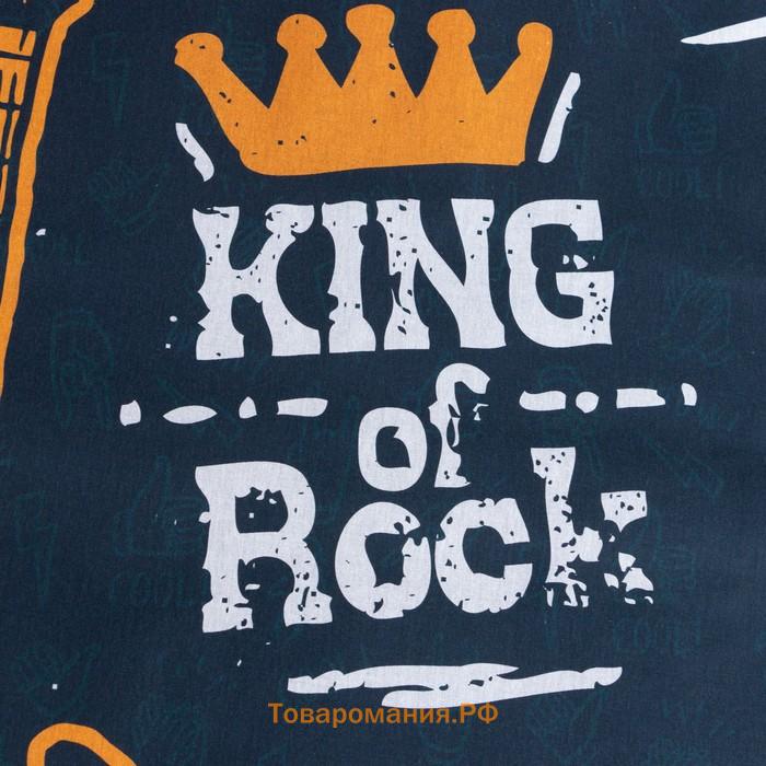 Постельное бельё  1,5 сп "King of rock" 143х215 см, 150х214 см, 50х70 см -1 шт, 100 % хлопок, бязь