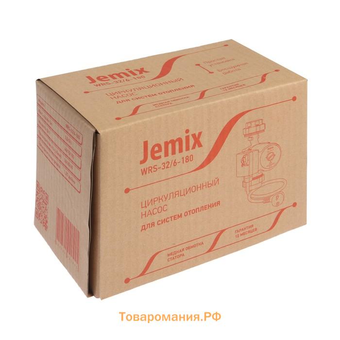 Насос циркуляционный JEMIX WRS-32/6-180, 100/70/44 Вт, напор 6 м, 60/45/26 л/мин, кабель 6 м
