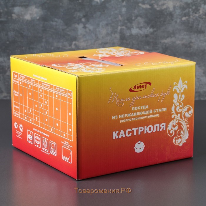 Кастрюля «Классика-прима», 1.75 л, d=16 см, капсульное дно, индукция