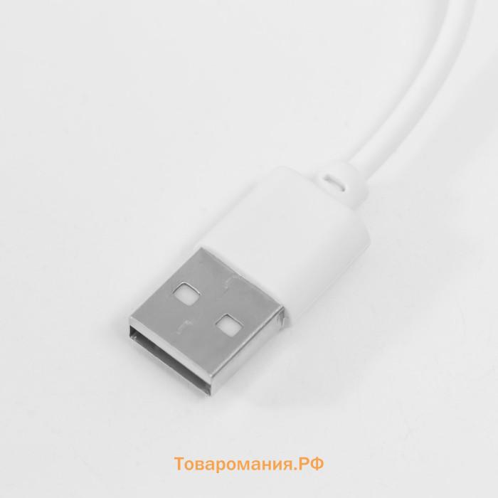 Сувенир стекло подсветка "Единорог на месяце" d=8 см подставка дерево, USB 8х8х9,5 см