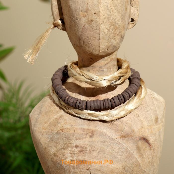Сувенир на подставке «Бюст», 17×12.5×44 см, манговое дерево