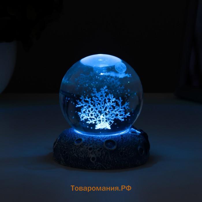 Фигурка светящаяся RISALUX «Кораллы», LED-ночник, 1 Вт, USB, 6×6×8 см