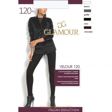 Колготки женские GLAMOUR Velour 120 den, цвет чёрный (nero), размер 2