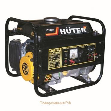 Электрогенератор Huter HT1000L, 1/1.1 кВт, 4.8 л, 220 В, ручной старт
