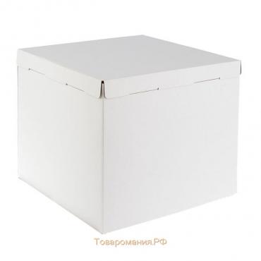 Кондитерская упаковка, короб белый 40 х 40 х 35 см