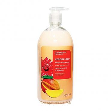 Нежное крем-мыло для рук и тела Le Vernissage Des Fruits «Нектар манго и имбирь», 1 л