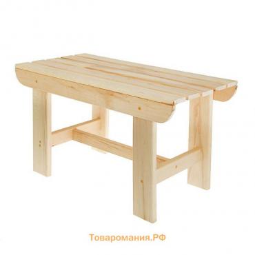 Лавка из дерева (наличник липы) "Добропаровъ" 160х40х43.5 см, для бани, нагрузка до 160 кг