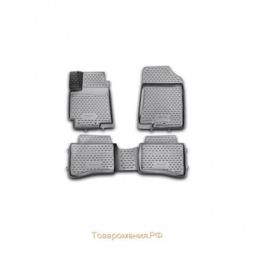 Коврики 3D в салон KIA Rio, 2011-2014, 2014-2016, 4 шт. (полиуретан)