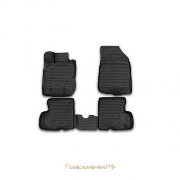 Коврики 3D в салон NISSAN Terrano, 2014-2016, 4WD, 4 шт. (полиуретан)