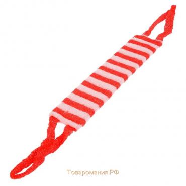 Мочалка-лента для тела , 43×12 см, жёсткая, узкая, цвет МИКС